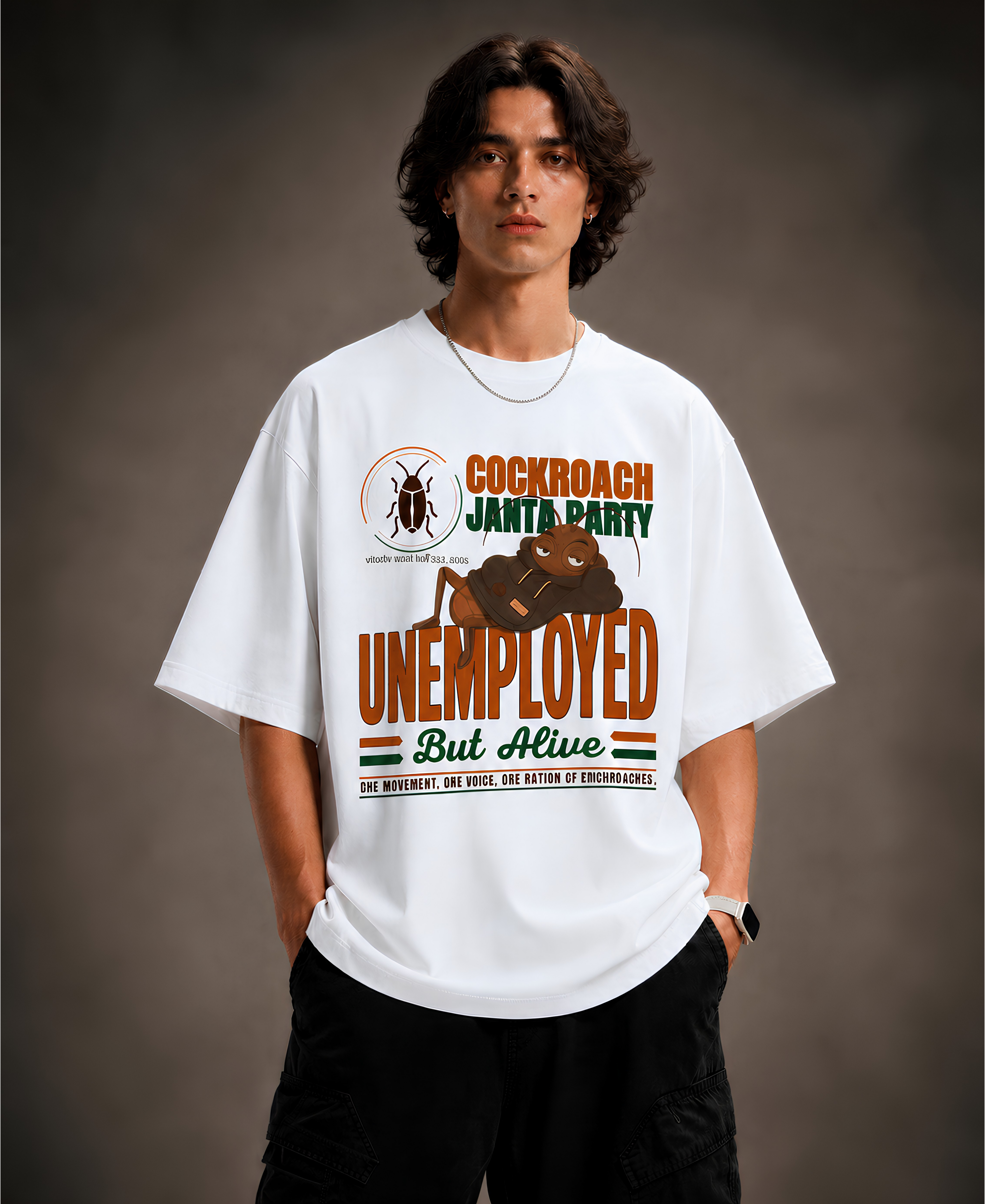 UNEMPLOYED BUT ALIVE™ OVERSIZED TEE