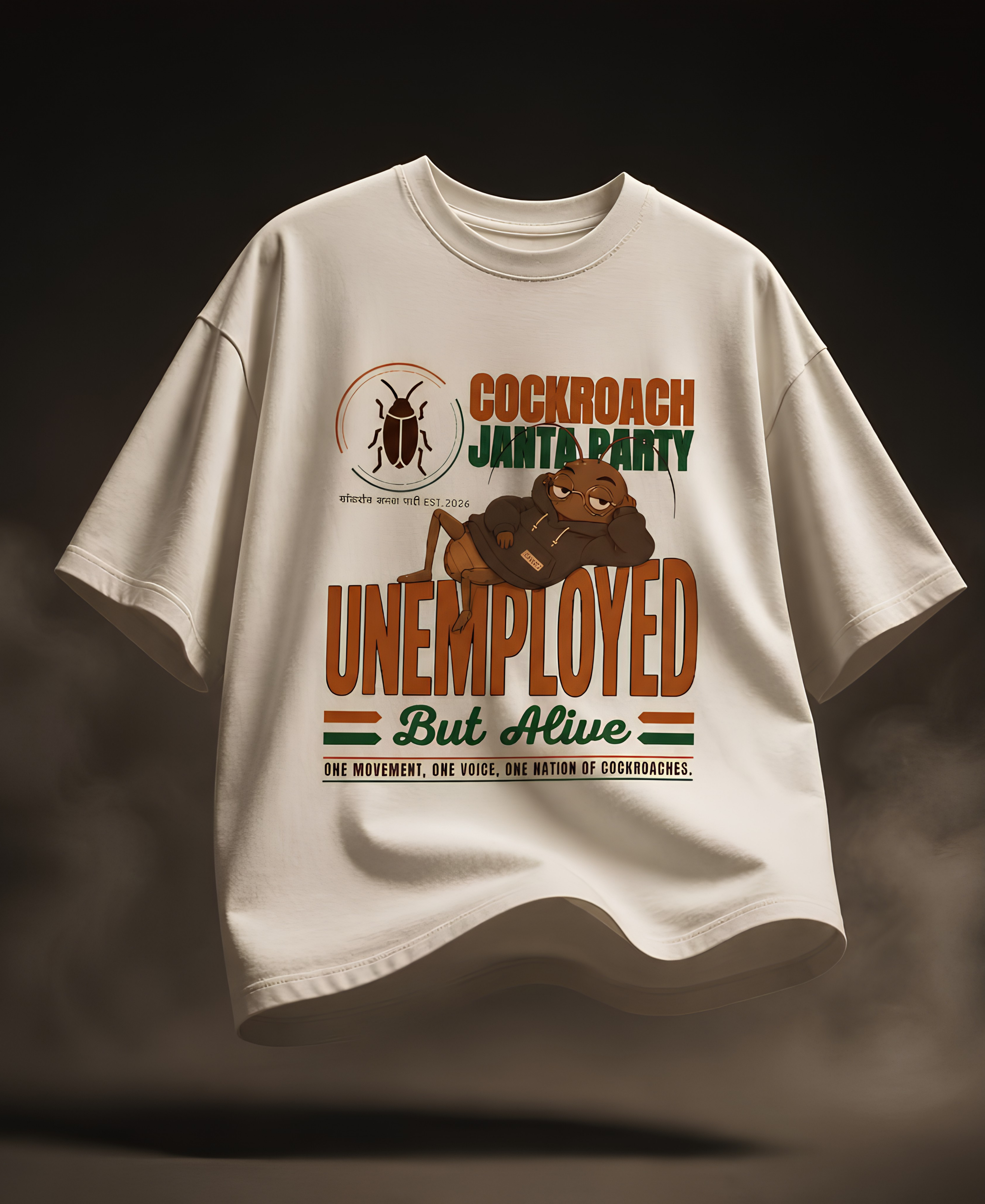 UNEMPLOYED BUT ALIVE™ OVERSIZED TEE